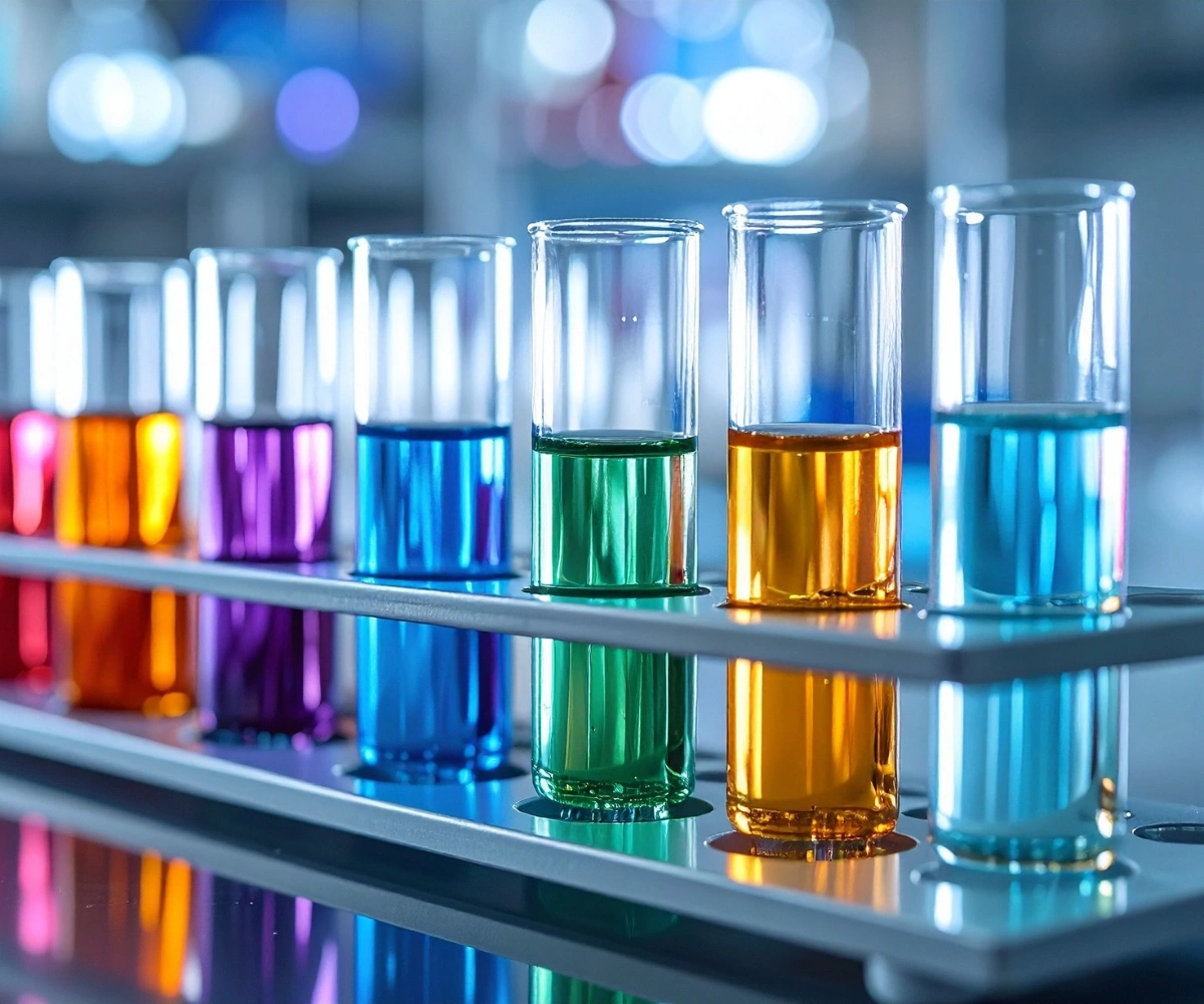 Blue and white pharmaceutical capsules
